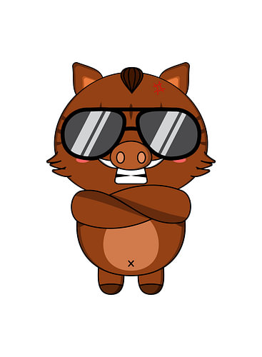 Un sanglier super cool avec des lunettes de soleil