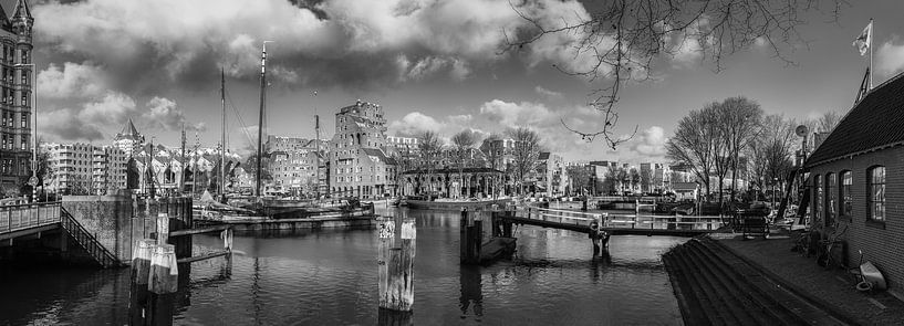 De Oudehaven Rotterdam  z/w van Mart Houtman