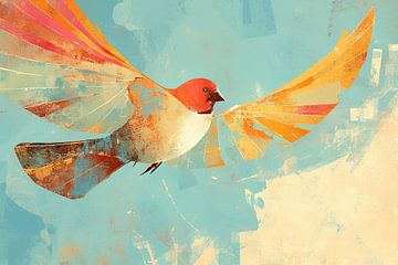 Vogel Schilderij | Winged Spectrum van ARTEO Schilderijen