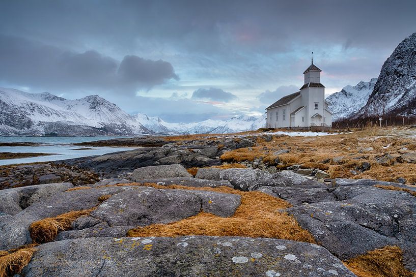 Gimsoy church - Winter Lofoten by Rolf Schnepp
