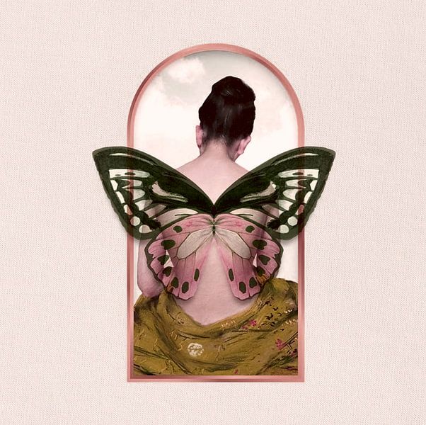 Papillon de vie. Edition rose par Gisela- Art for You
