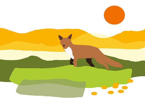 Fuchs in den Dünen
