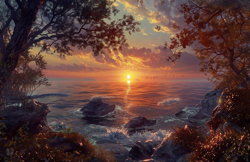 Rotsachtig schemerlicht van fernlichtsicht