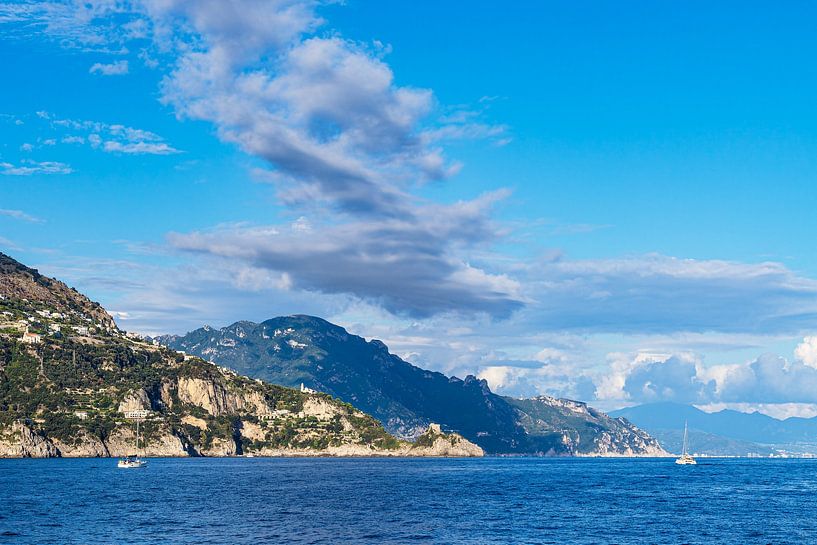 Mediterranean coast near Amalfi on the Amalfi Coast in Italy by Rico Ködder