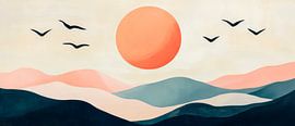 Sunset landscape by Poster Art Shop