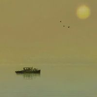 The Anna (boat on a lake during sunset)