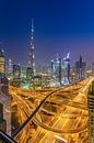 Dubai by Night - Burj Khalifa en Downtown Dubai - 3 van Tux Photography thumbnail