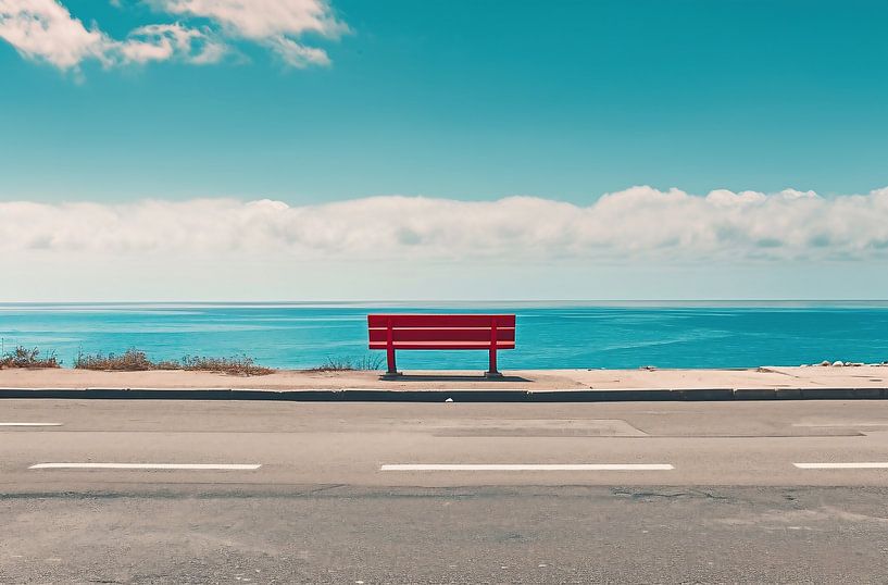 Bank am Meer von fernlichtsicht