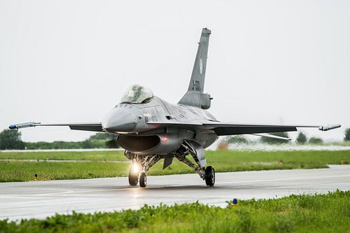 Terugkomst na een oefenvlucht