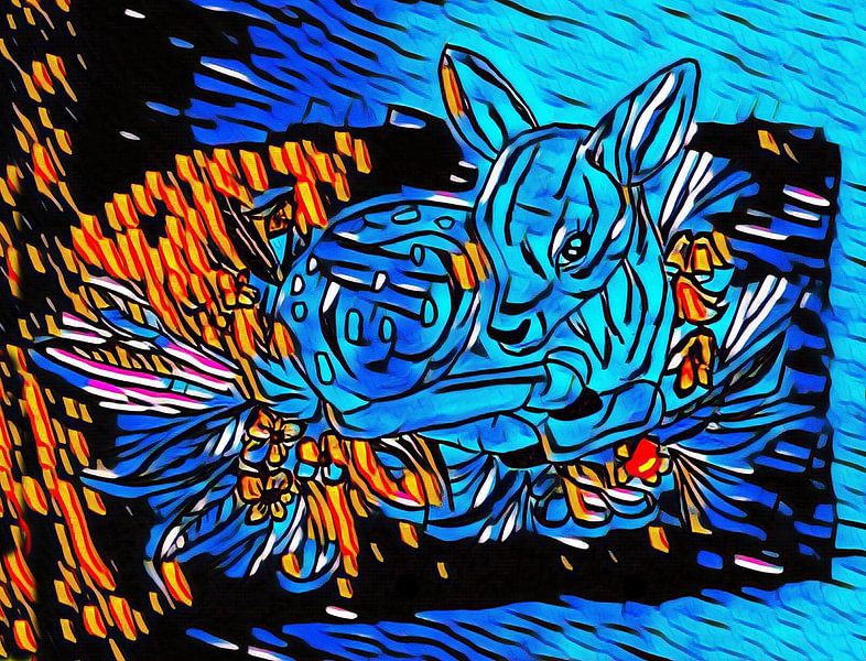 Petite demoiselle en graffiti par Jose Lok