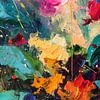 Vibrant Floral Impasto van Christian Ovís