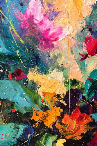 Vibrant Floral Impasto