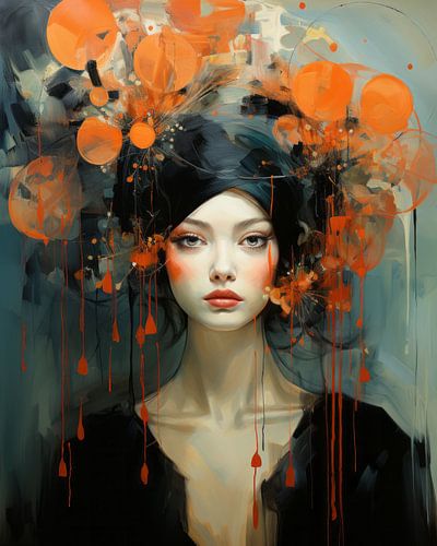 Modernes farbenfrohes Porträt