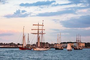 Segelschiffe auf der Hanse Sail in Rostock