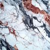 Marble abstraction in white, red and grey by Digitale Schilderijen