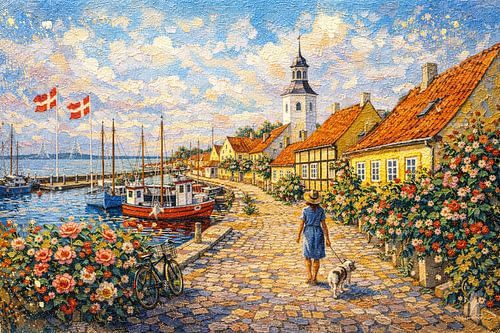 Dragor in Denemarken, een impressionistisch schilderij.