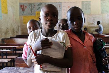 Kinderen op school, Uganda, Afrika