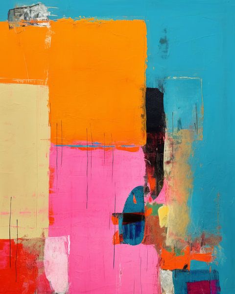 Super kleurrijk modern en abstract van Studio Allee