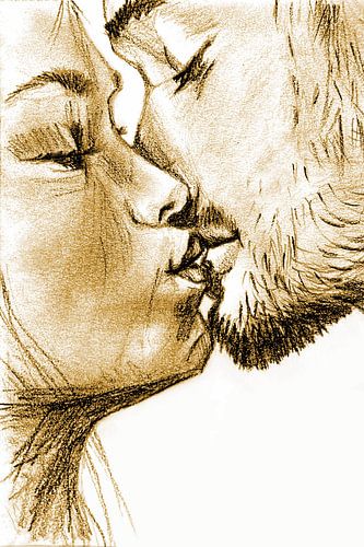 Kiss, gold by Krista Kitsz Art