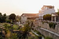 Ondergaande zon in Athene