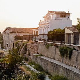 Ondergaande zon in Athene van Levfotografie