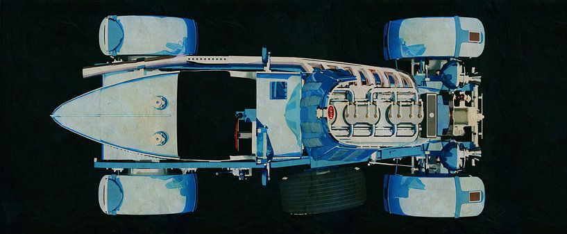 Bugatti Phoenix Concept Roadster bovenaanzicht van Jan Keteleer (JanKé): Een reis voorbij het canvas