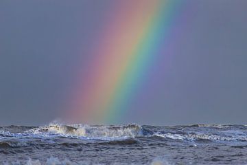 Wide Rainbow over North Sea by Yanuschka | Fotografie Noordwijk