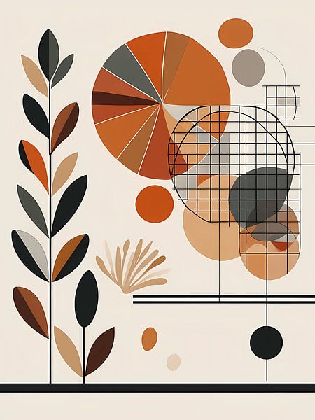 Géométrie et flore chaudes par Artistic