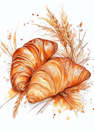 Krokante croissants met een gouden korstje