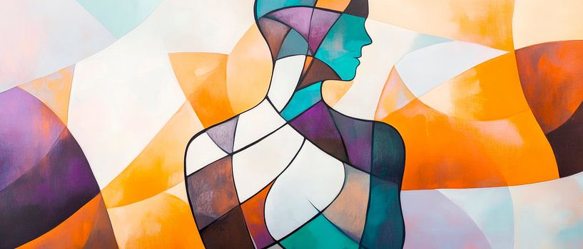Colourful essence - geometric harmony by Poster Art Shop