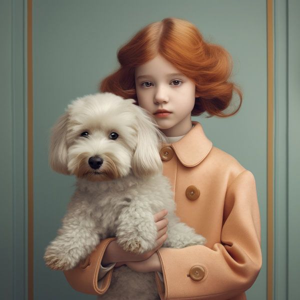 Fine art portrait &quot;Me and my dog&quot; by Carla Van Iersel