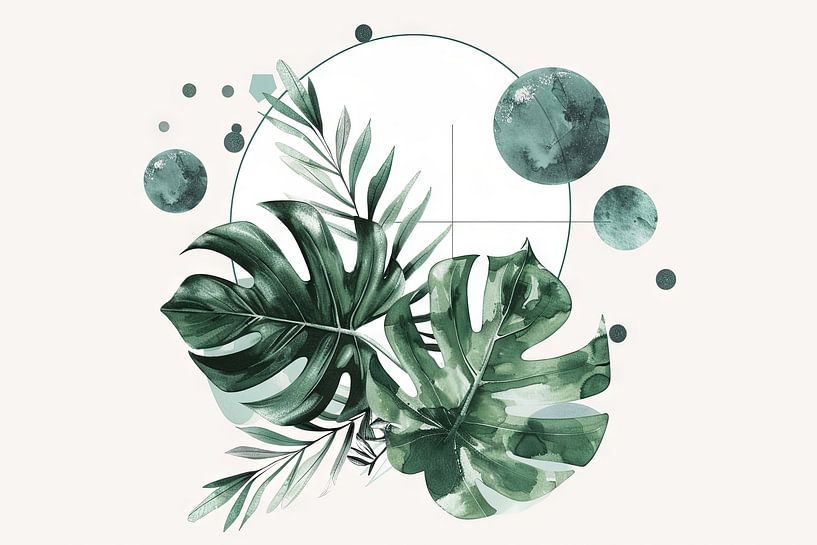 Tropical leaves Monstera by Poster Art Shop