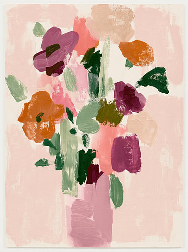 Blüten in Rosa – Abstrakter Blumenstrauß