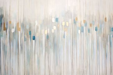 Blauw-witte abstracte compositie van Art & Soul Creations