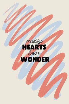 Colorful Words - Messy Hearts Love Wonder van Studio Malabar