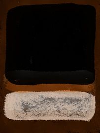 Modern abstract expressionism. Black, rust and white. by Dina Dankers