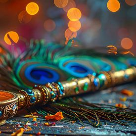 Een elegante fluit van de heer Krishna van Mustafa Kurnaz