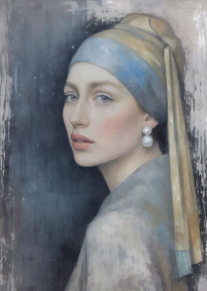 The Girl with a Pearl Earring Abstract Smooth Light by MIROKKU