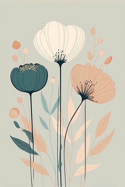 Eenvoud van bloemen van Carla van Zomeren