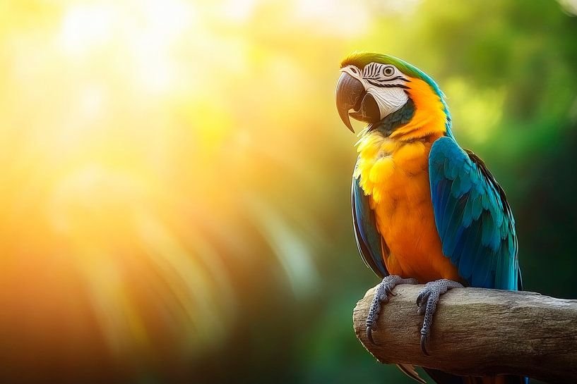 Colourful parrot in the sunlight by Poster Art Shop