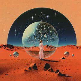 Orb Geometry Collage Art by Samantha Hearn