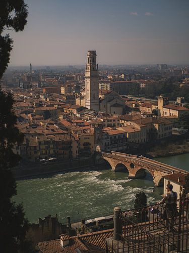 Een mistige dag in Verona, Italië