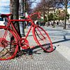 Red bicycle by Frank Herrmann