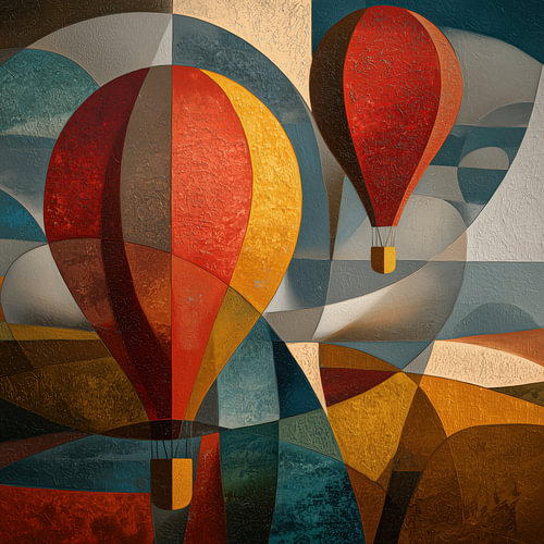 Heißluftballons im Kubismus