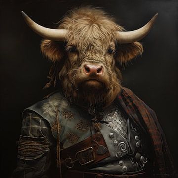 Scottish highlander in clothing by KoeBoe