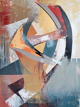 Curved Dynamics van Abstract Schilderij