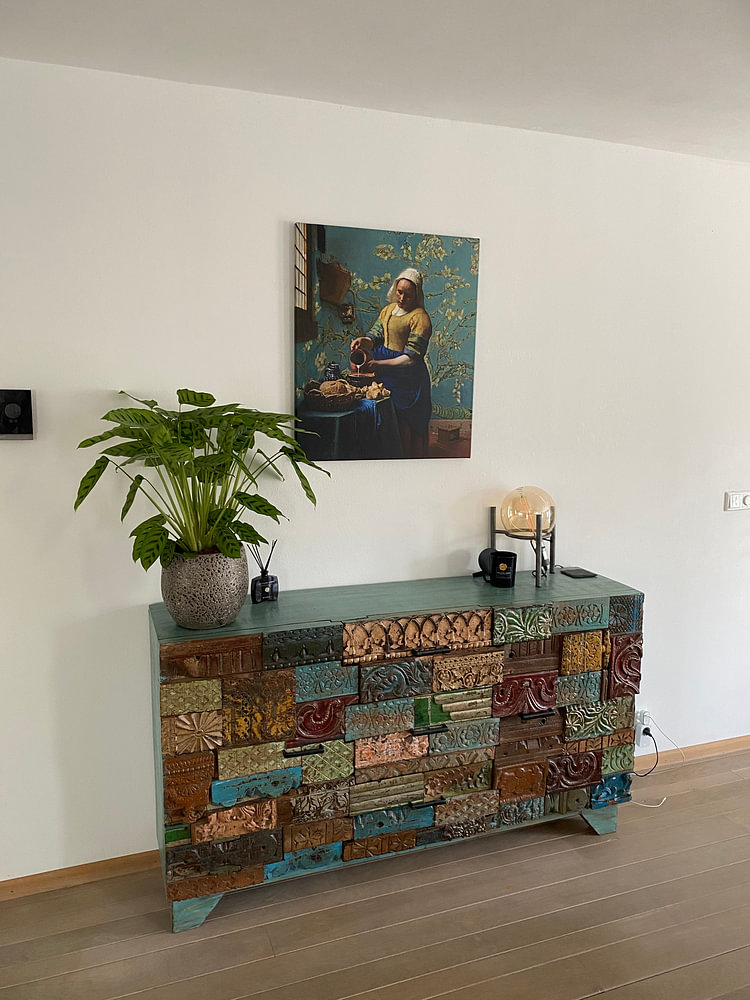 The milkmaid - Johannes Vermeer - Almond Blossom  - Vincent Van Gogh