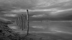 Verwitterte Anlegestellen an der Austerngrube - North Beveland