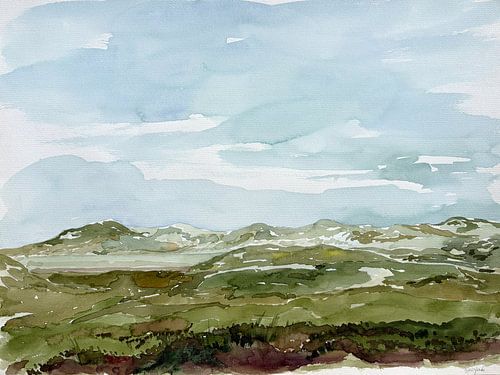 Het duinlandschap van Sylt