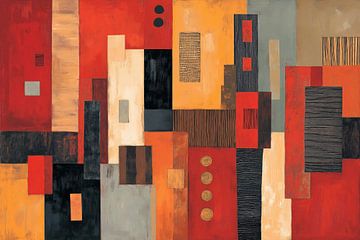 Afrika abstract 5 van Bert Nijholt